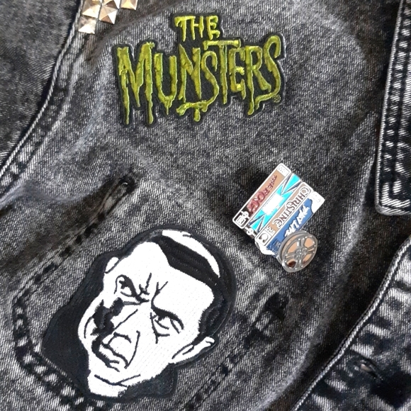 rage against the sewing machine Jackets & Blazers - SOLD! Nosferatu pt.2! Horror movie lovers acid washed denim- CLAIMED!
